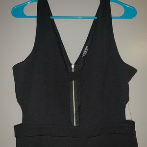 Wide leg black jumpsuit